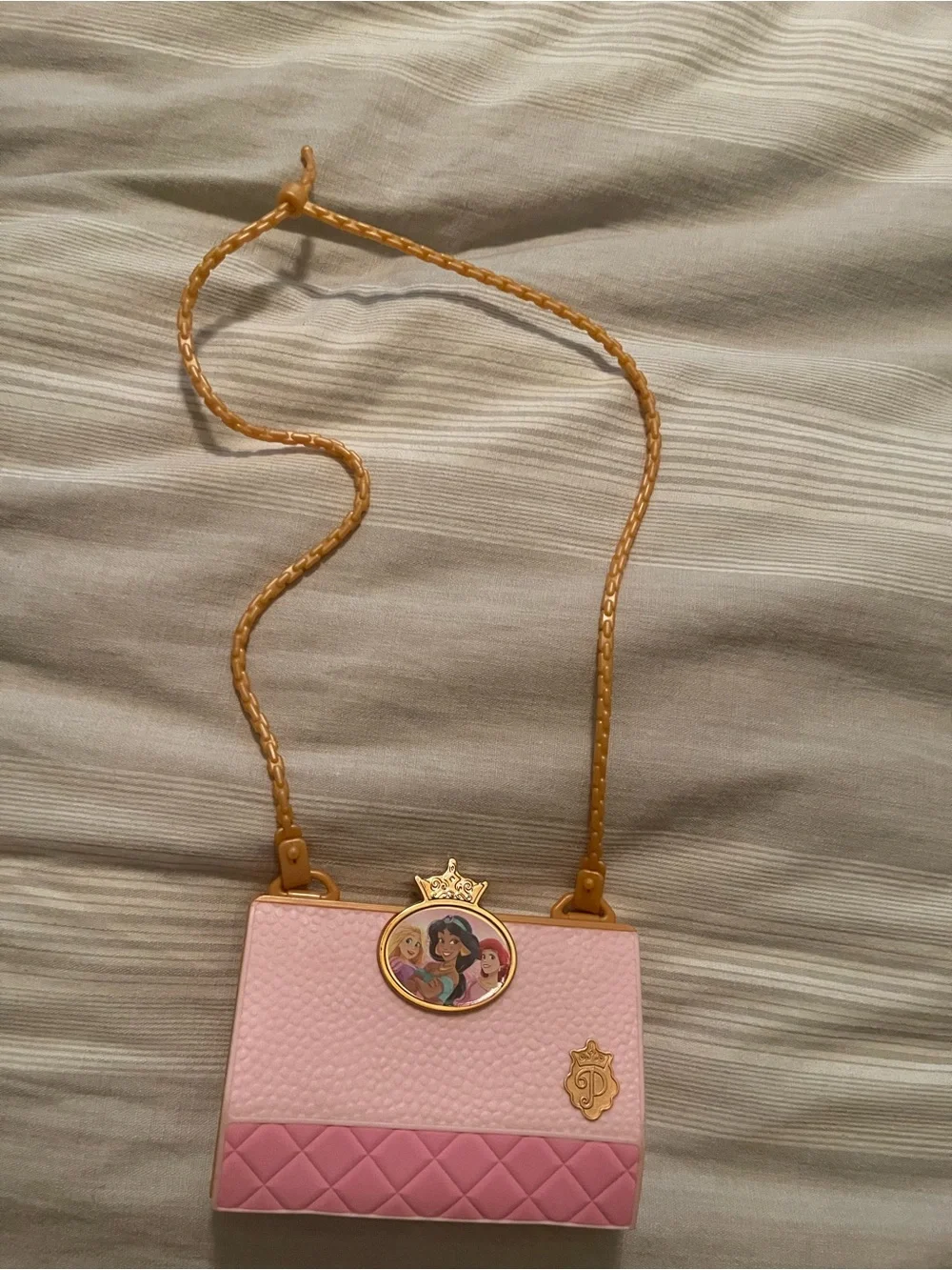Disney Pink Princess Mini Crossbody with Gold Strap